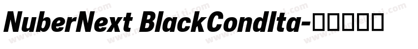 NuberNext BlackCondIta字体转换